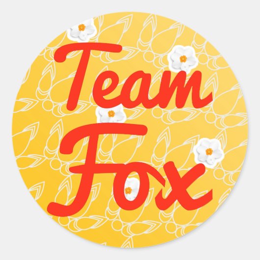 Team Fox Ronde Sticker (Voorkant)