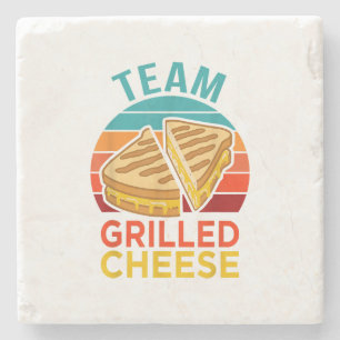Team gegrilde kaas grappige sandwich liefhebber Gr Stenen Onderzetter