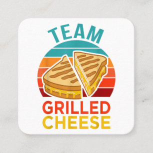 Team gegrilde kaas grappige sandwich liefhebber Gr Vierkante Visitekaartje