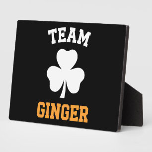Team Gember Rode Kop Grappige Ierse St. Patrick's Fotoplaat