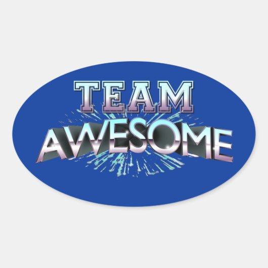 Team Geweldige Ovale Sticker (Voorkant)