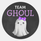 Team Ghoul Halloween geslachtsonthulling Ronde Sticker (Voorkant)