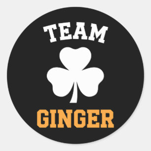 Team Ginger Rode Kop Grappige Ierse St. Patrick's Ronde Sticker