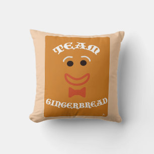 Team Gingerbread Grappige Kerst Spreuk Ontwerp Kussen