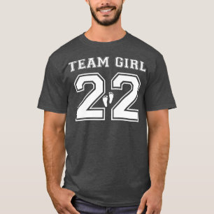 Team Girl 2022 Gender onthullen Roze Baby shower A T-shirt