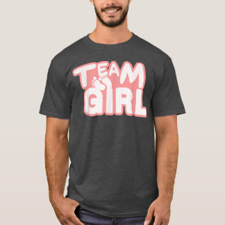 Team Girl Baby Party Footprint Baby shower Gender T-shirt