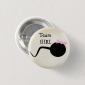 Team Girl Funny Gender Reopenbaart de Button (Voorkant /achterkant)