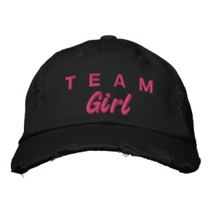 Team Girl Gender onthullen roze Geborduurde Pet