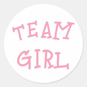 Team Girl Gender onthullen roze Ronde Sticker