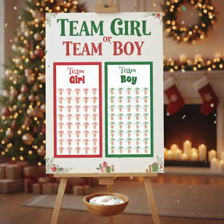 Team Girl: Kerst Geslacht Onthul Sticker