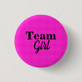 Team Girl Pink Baby shower Button