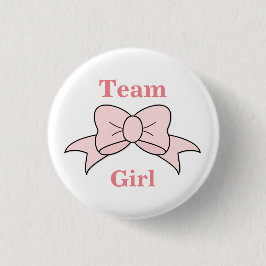 Team Girl Pink Bow Gender onthullen Ronde Button 3,2 Cm