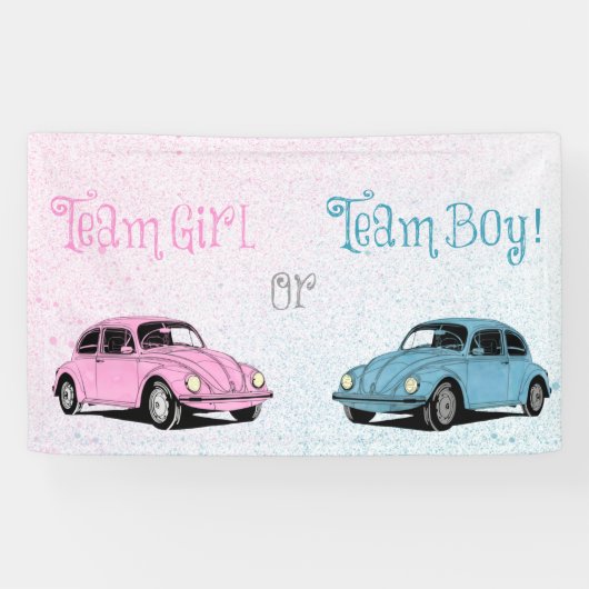 Team Girl Team Boy Gender onthulling Spandoek (Horizontaal)
