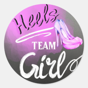 Team Girl Wheels of Heels gender onthullen sticker