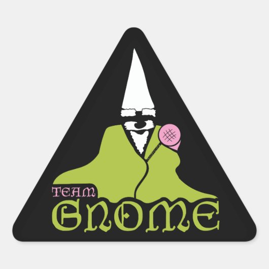 Team Gnome Driehoek Sticker (Voorkant)