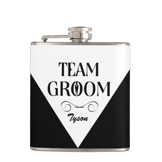 Team Groom - Aangepaste Groomsmanfles Heupfles (Voorkant)