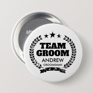 Team Groom bachelor party knoppen voor groomsmen Ronde Button 7,6 Cm