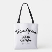 Team Groom Black & White Mariage Swag Sac (Dos)