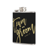 Team Groom Bow Stropdas Bachelor Party Weddenschap Heupfles (Links)