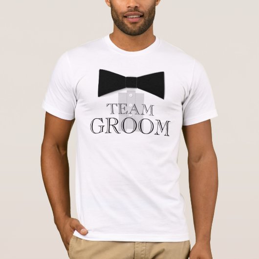 Team Groom Bow Stropdas Shirt (Voorkant)