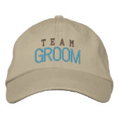 Team groom esprit bachelor bleu baseball casquette (Devant)