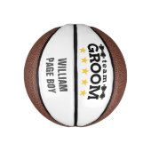 Team Groom | Groomsman | Bachelor | Zwart wit Basketbal (Verticaal)