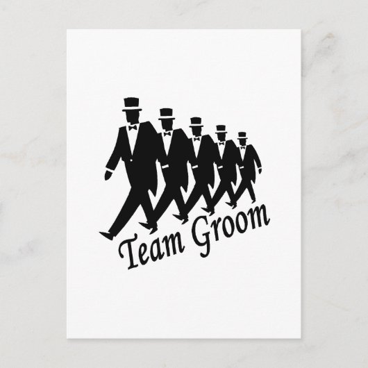 Team Groom Groomsmen Briefkaart (Voorkant)