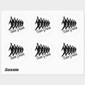 Team Groom Groomsmen Ronde Sticker (Vel)