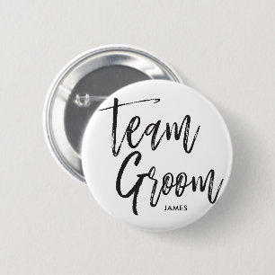 Team Groom Manuscript Black Ronde Button 5,7 Cm