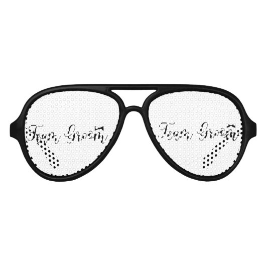 Team Groom-Modern Wedding,-Bachelor-party- Aviator Zonnebril (Voorkant)