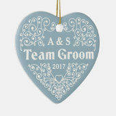 Team Groom monogrammes personnalisés & ornement da (Droite)