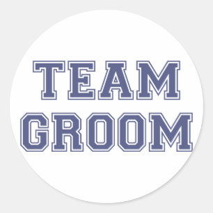 Team Groom Ronde Sticker