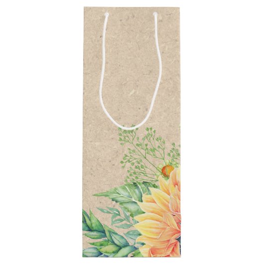 Team Groom. Sacs à vin en papier Tournesol Kraft (Dos)