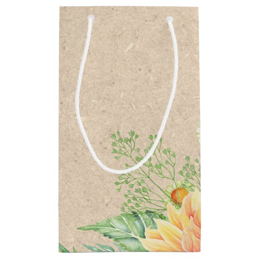 Team Groom. Sacs cadeaux en papier Tournesol Kraft (Dos)