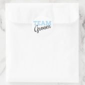 Team Groom script Ronde Sticker (Tas)