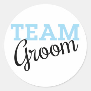 Team Groom script Ronde Sticker