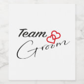Team Groom Wine Bottle Wijn Etiket (Enkel label)