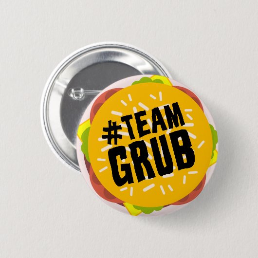 "#TEAM GRUB"-toets Ronde Button 5,7 Cm (Voorkant /achterkant)