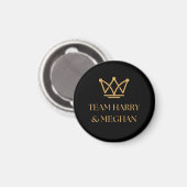 TEAM HARRY & MEGHAN MET GOUDEN KROON MAGNEET (Voorkant / Achterkant)