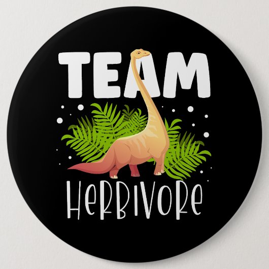 Team Herbivoor Brachiosaurus Dinosaur Toekomst Pal Ronde Button 6,0 Cm (Voorkant)