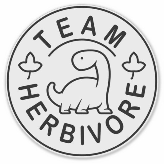 Team Herbivoor Sticker (Voorkant)