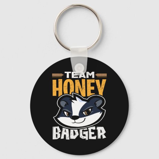 Team Honey Badger - Cool Dierenvriend Gift Sleutelhanger (Voorkant)