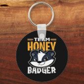 Team Honey Badger - Cool Dierenvriend Gift Sleutelhanger (Voorkant)