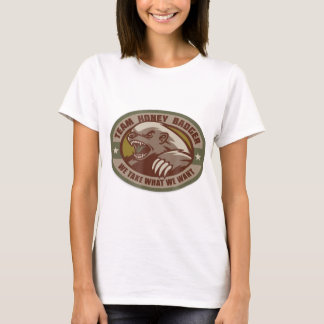 Team Honey Badger Militaire Morale Patch Veteran T-shirt