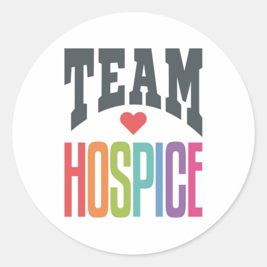 Team Hospice Squad Nurse Ronde Sticker (Voorkant)