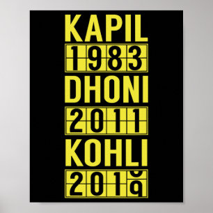 Team India Cricket Fan Trui Poster