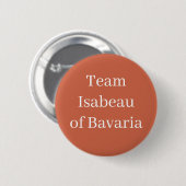 Team Isabeau van Beieren Ronde Button 5,7 Cm (Voorkant /achterkant)