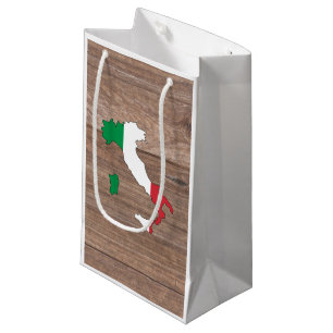 Team italiaanse vlag op hout klein cadeauzakje