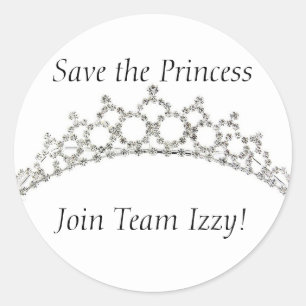 Team Izzy ronde Stickers