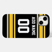 Team Jersey met de Naam en het Aantal van de Douan Case-Mate iPhone Case (Achterkant (horizontaal))
